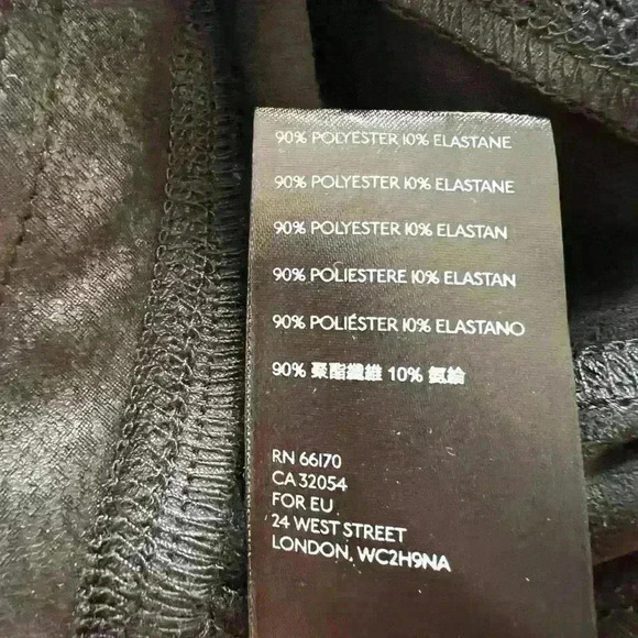 NWT! Free People Midnight Vegan Suede Faux Leather Stretch Leggings - Picture 8 of 8